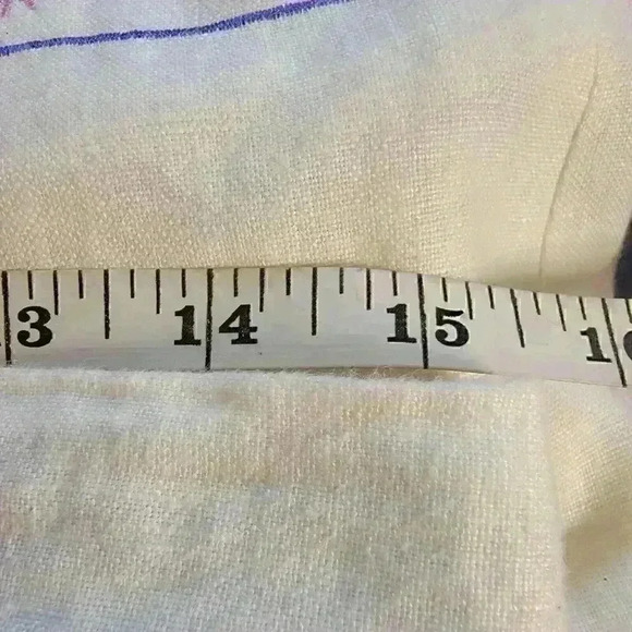 Carroll Reed Womems Linen Pants Size 10 Lined Embroidered Beach - Picture 5 of 13